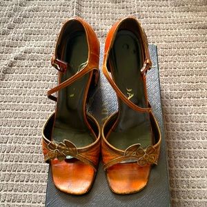 Prada women’s sandals size 7.5. Rust color.